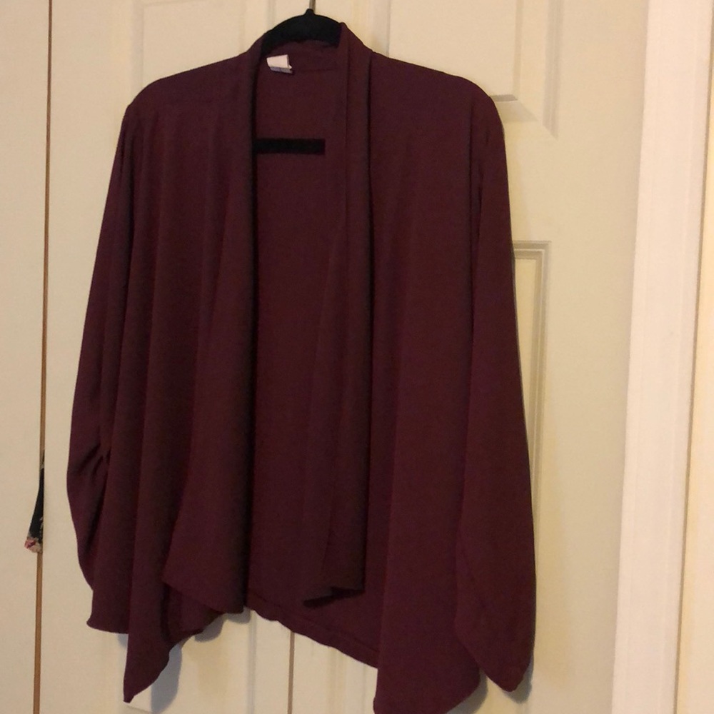 Burgundy Cardigan • Plus Size 2